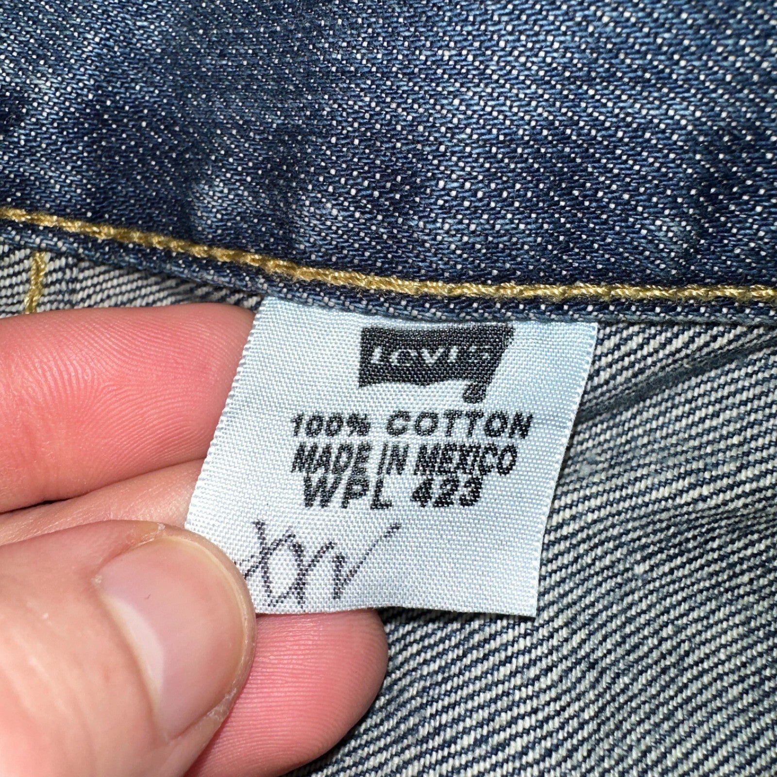 Levis 501 Vintage 90s XX Straight Leg Jeans Y2K Blue Med Wash 34x36 Act 33x35