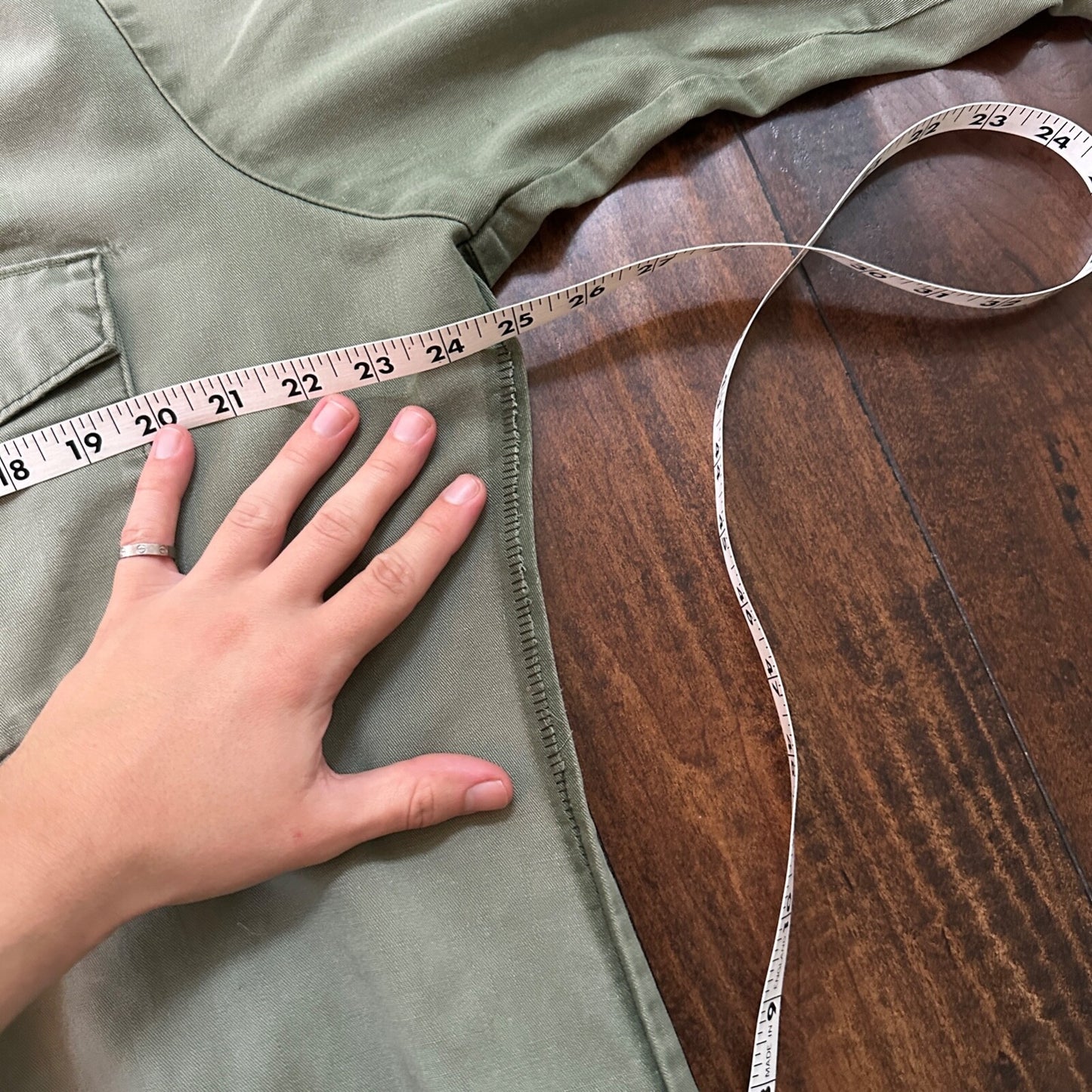 VTG US Thrashed Soft Military Shirt OG-107 Vietnam 1970s 1960s Post WWII