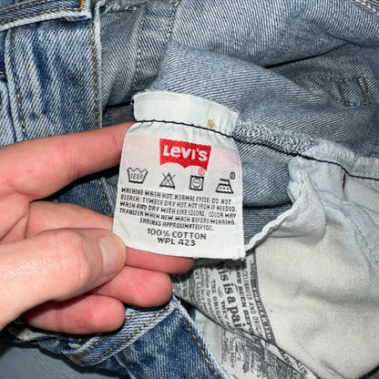 Levis 501 Vintage Y2K XX Straight Leg Jeans 90s Blue Med Wash 33x33 Act 30x30