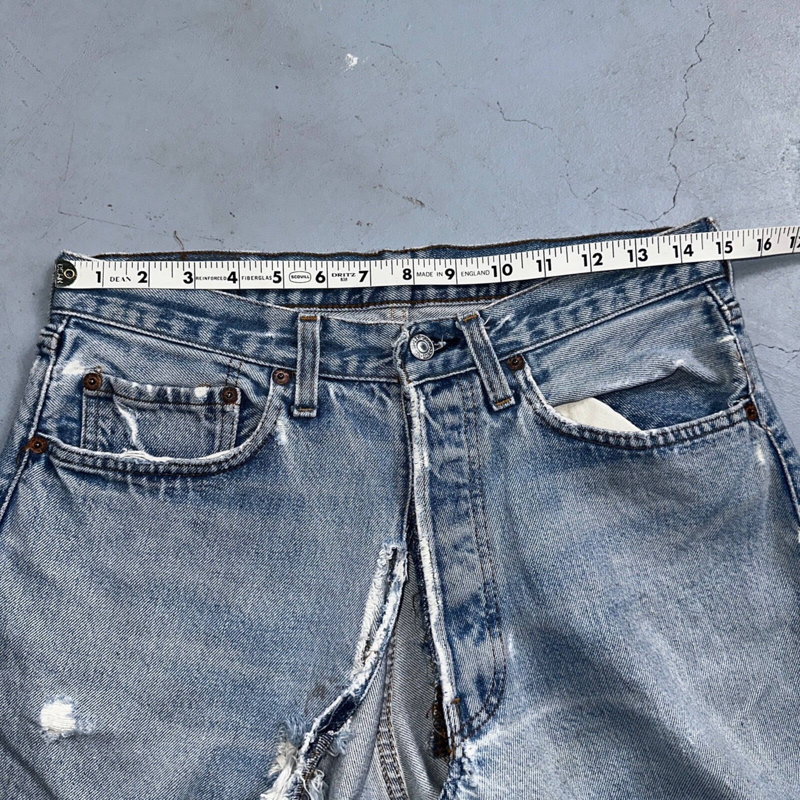 Levis 501 Vintage 80s Redline Selvedge USA XX Jeans Light Wash 32x30 Act 30x28