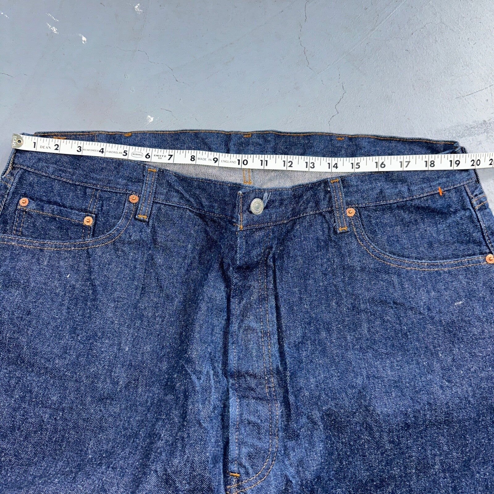 Levis 501 Vintage 80s USA XX Straight Leg Jeans Blue Dark Wash 46x30 Act 40x27