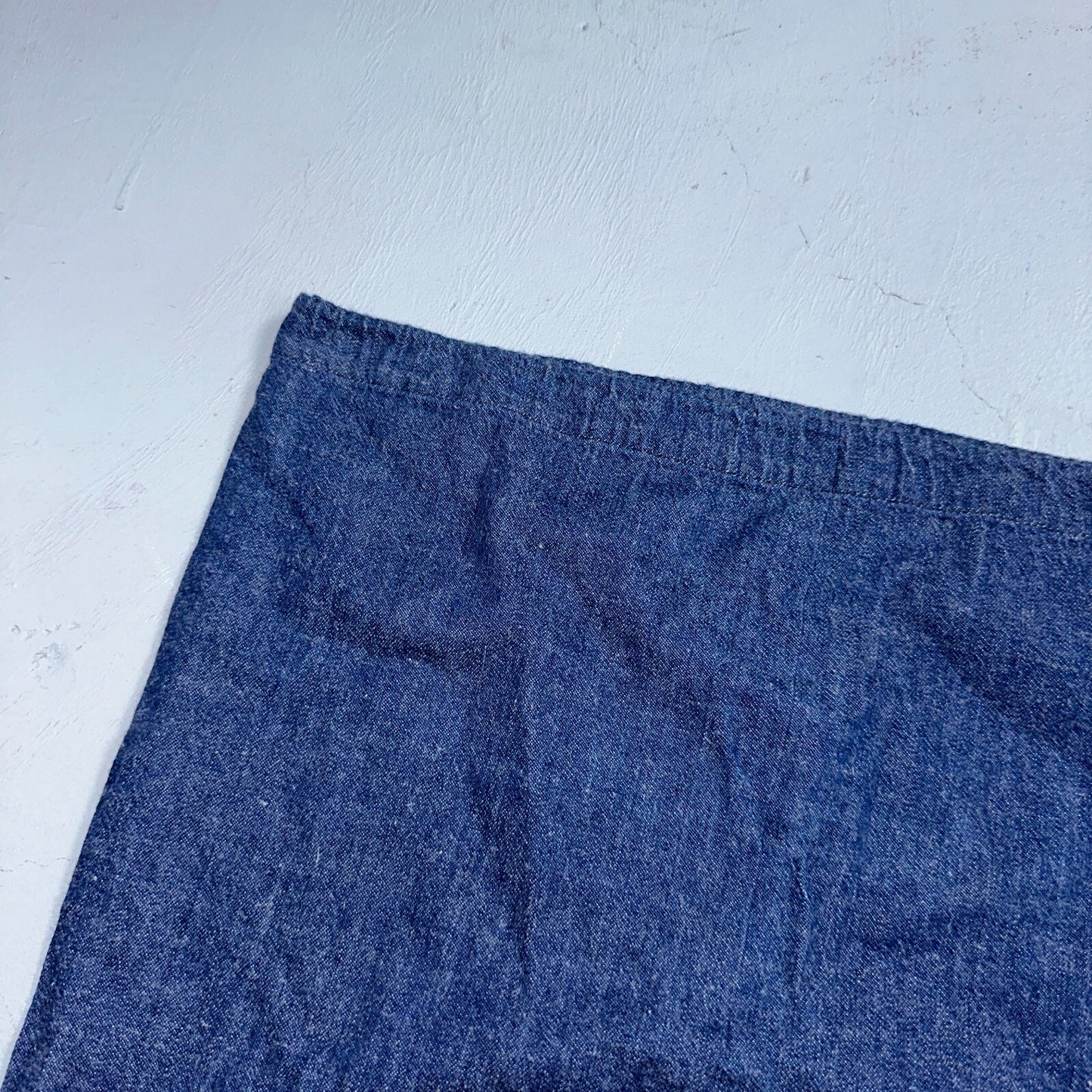 VTG 40s 50s Selvedge Denim Blue Laundry Drawstring Faded Civilian Bag Small