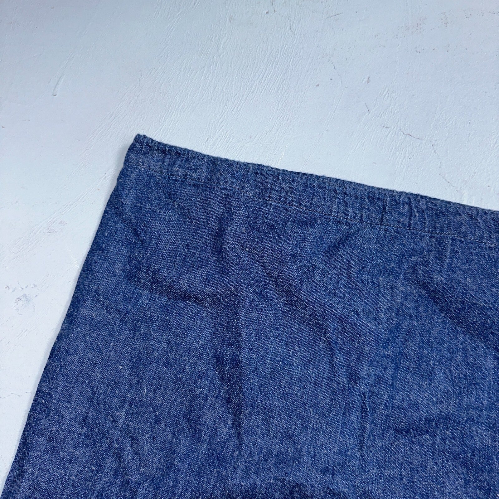 VTG 40s 50s Selvedge Denim Blue Laundry Drawstring Faded Civilian Bag Small