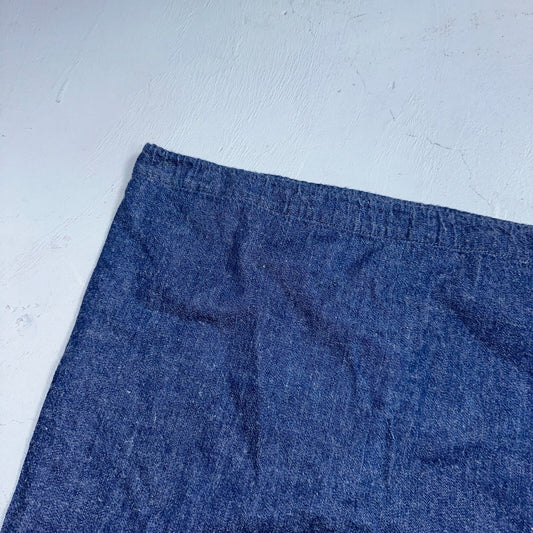 VTG 40s 50s Selvedge Denim Blue Laundry Drawstring Faded Civilian Bag Small