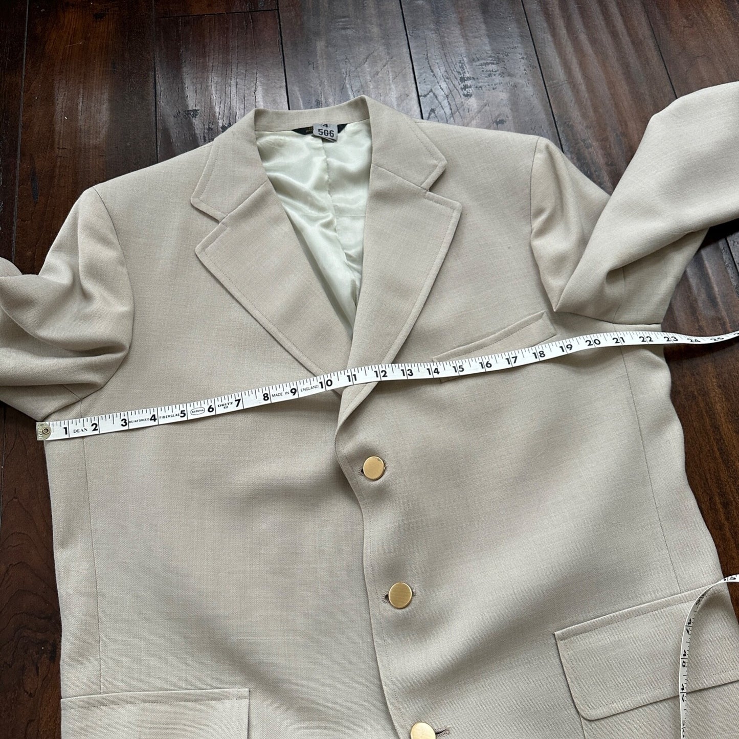 VTG Union Sport Coat Mens 42 Johnson Blazer Button Cricketer 70s 1970s Tan