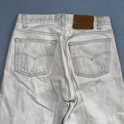 Levis 501 Vintage 80s USA XX Straight Leg Jeans White Med Wash 29x30 Act 28x29