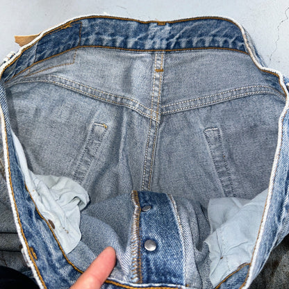 Levis 501 Vintage 90s Europe Straight Leg Jeans Blue Light Wash 36x36 Act 34x29