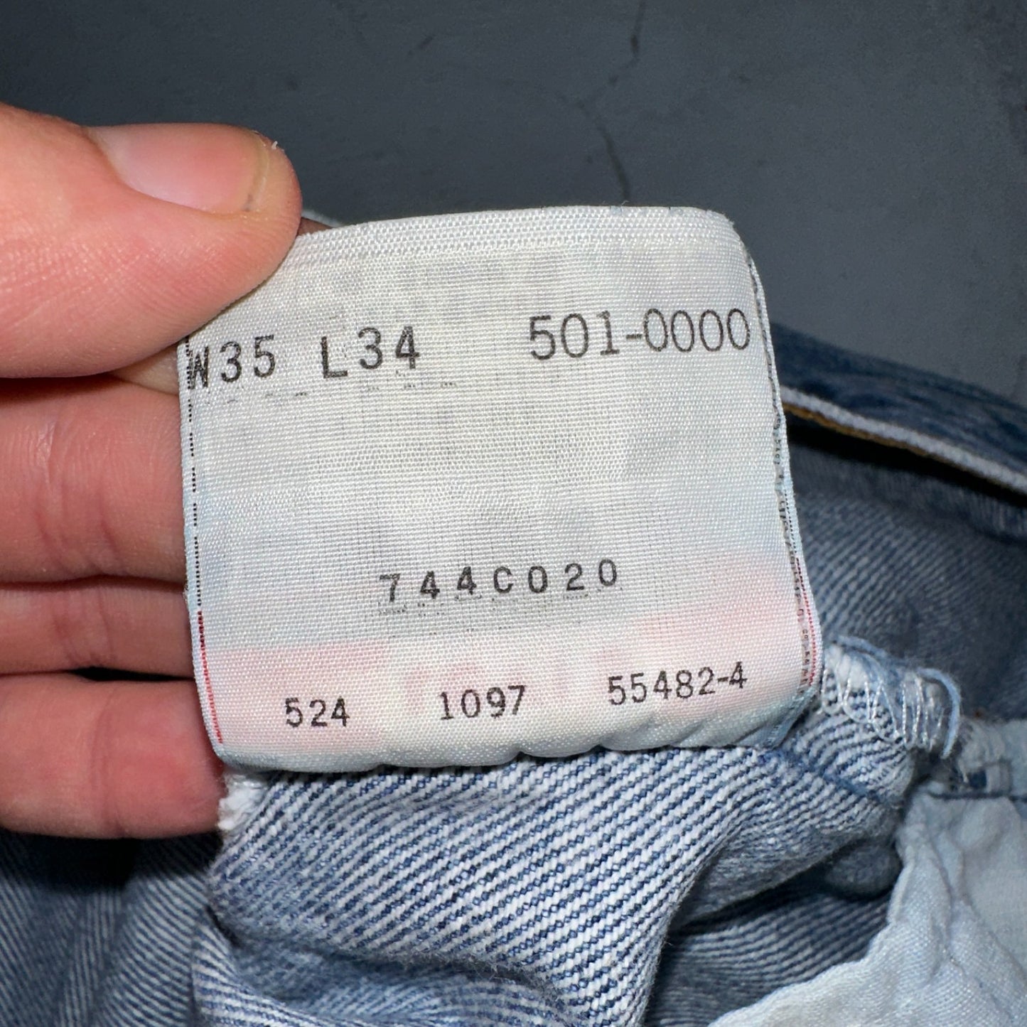 Levis 501 Vintage 90s USA XX Straight Leg Jeans Blue Med Wash 35x34 Act 32x30