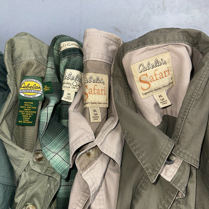 Cabela’s Legendary Quality Shirt Mens XL Tall Button Up Outdoors Lot 14 Safari