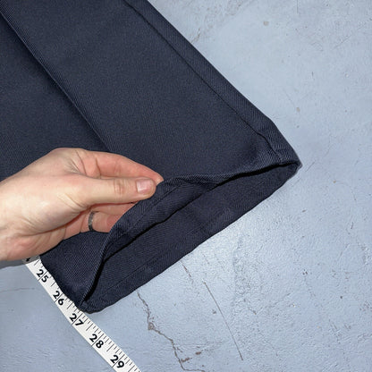 Levis 70s USA 517 36x32 Bootcut Pants Navy Blue Polyester Slacks Vintage 34x27
