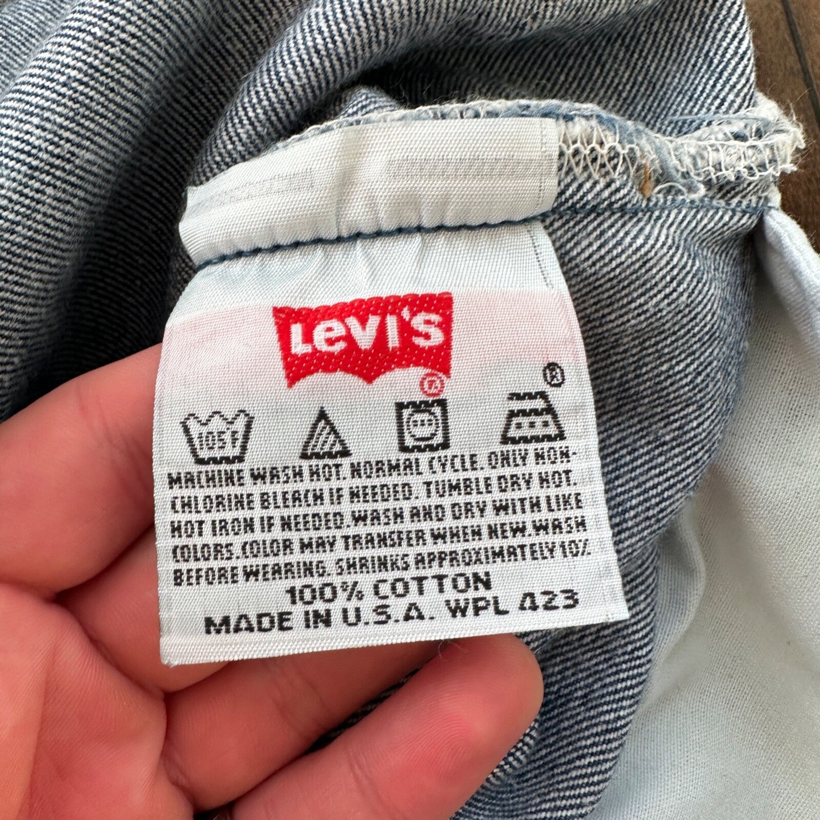 VTG Levis 501 XX Button Fly 90s USA Jeans Denim Straight Capri 34x30 Act 31x26