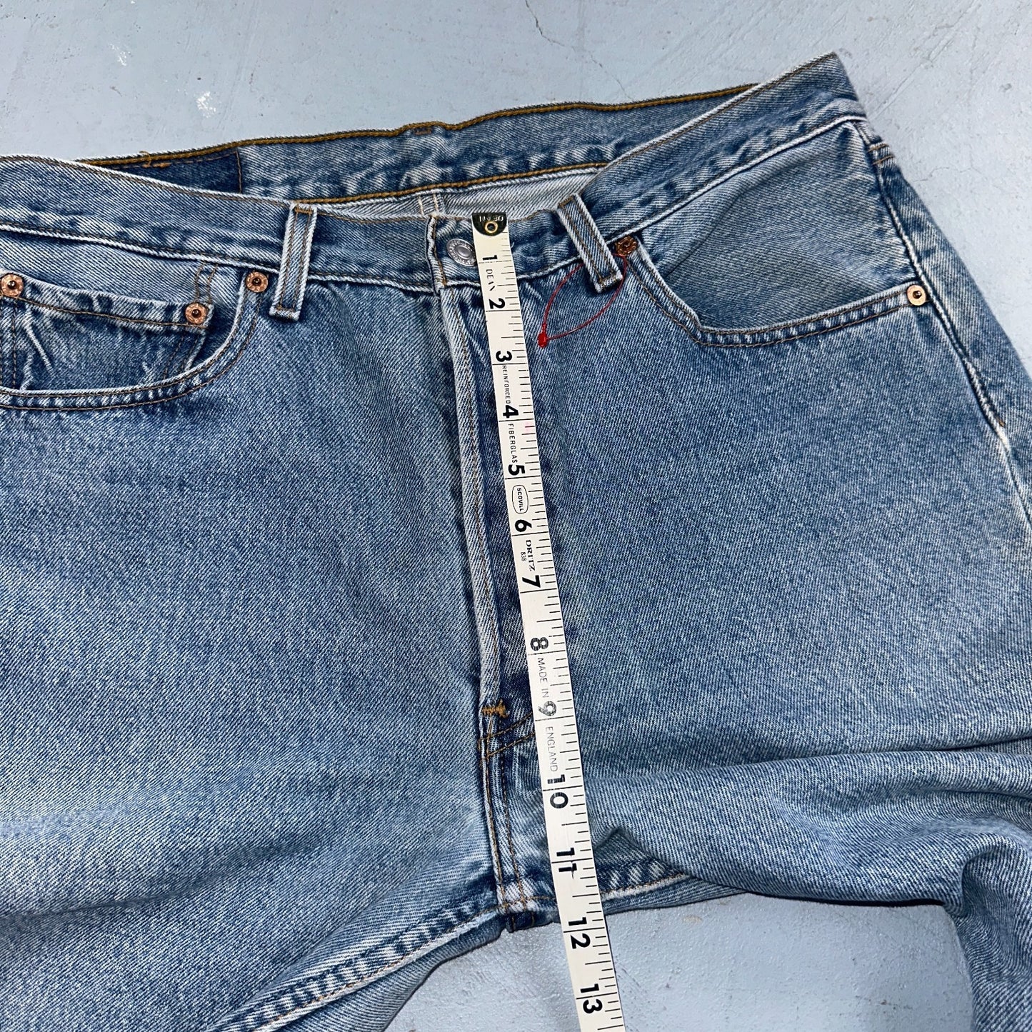 Levis 501 Vintage Y2K 90s XX Straight Leg Jeans Blue Light Wash 33x30 Act 32x29