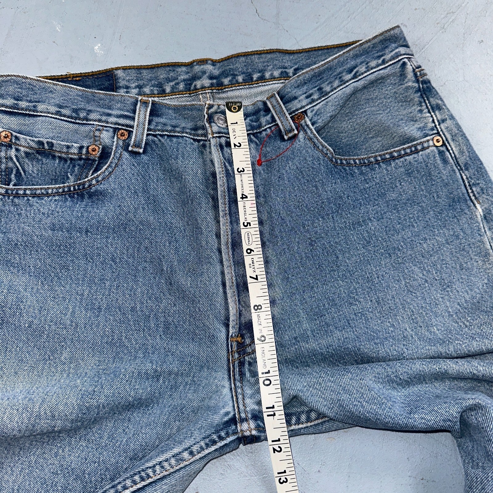 Levis 501 Vintage Y2K 90s XX Straight Leg Jeans Blue Light Wash 33x30 Act 32x29