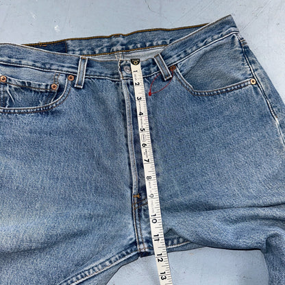 Levis 501 Vintage Y2K 90s XX Straight Leg Jeans Blue Light Wash 33x30 Act 32x29