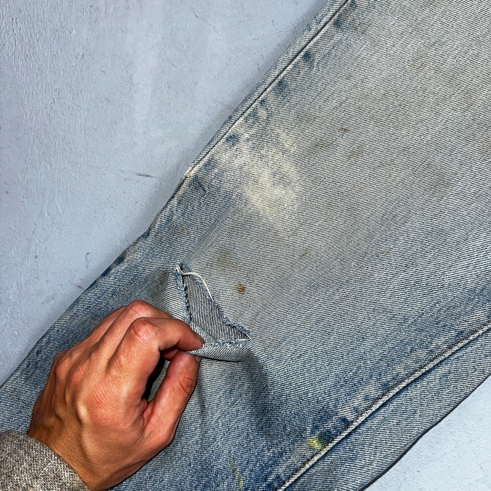 Levis 501 Vintage 80s Redline Selvedge USA XX Jeans Light Wash Worn Act 30x30