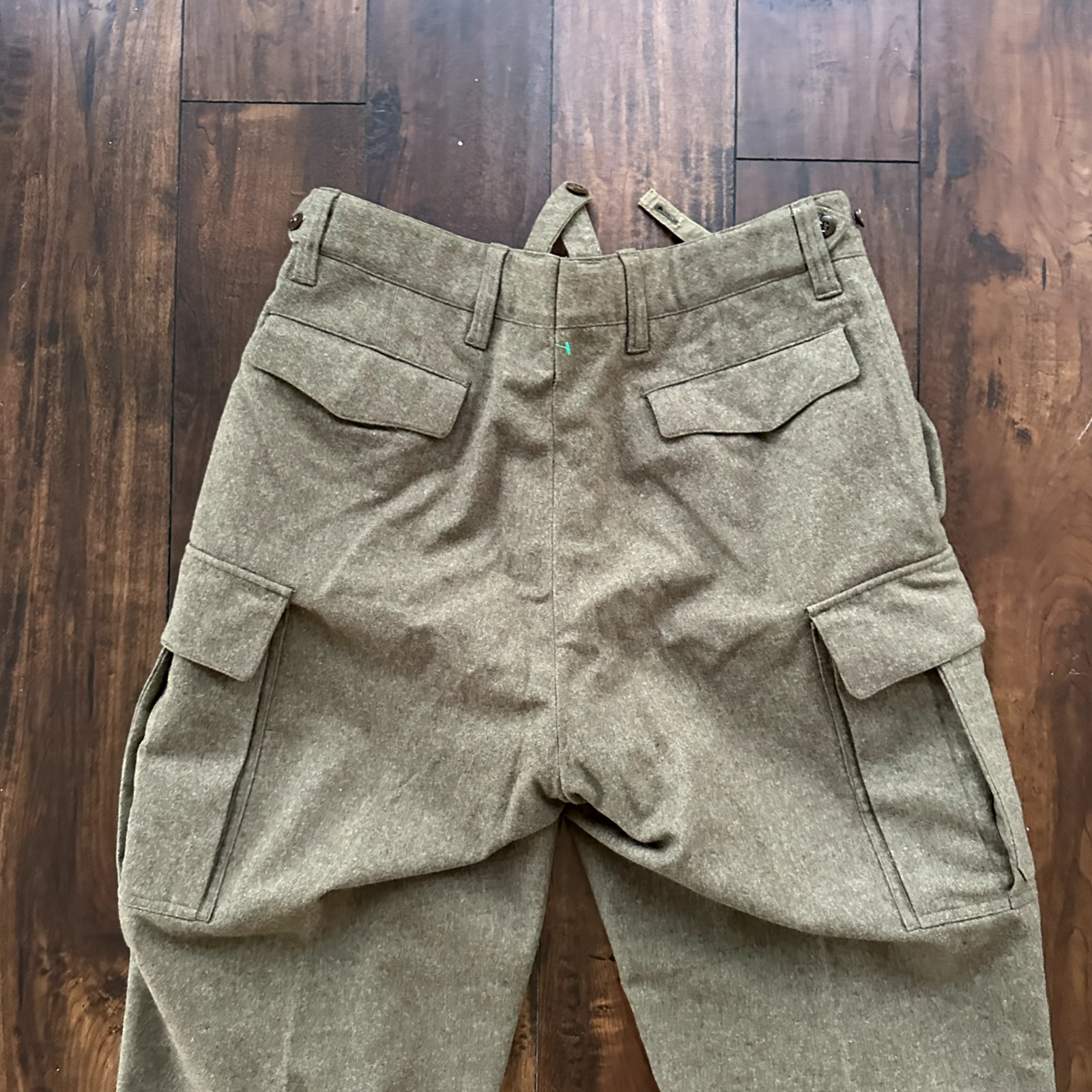 Vintage Sportra Arnstorf German Military Wool 60s 1960s Cargo p WWII Pants 33x28