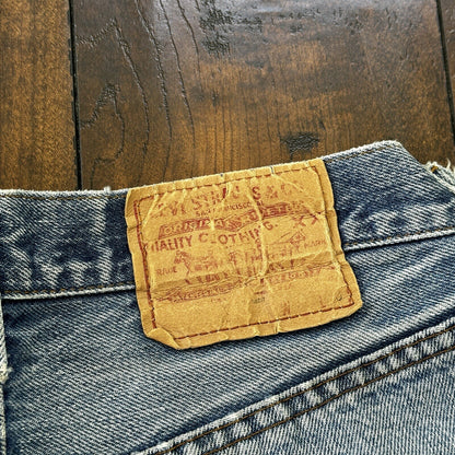 Levis Vintage 80s Redline Selvedge USA 501 XX Jeans Light Wash 31x33 Act 28x29