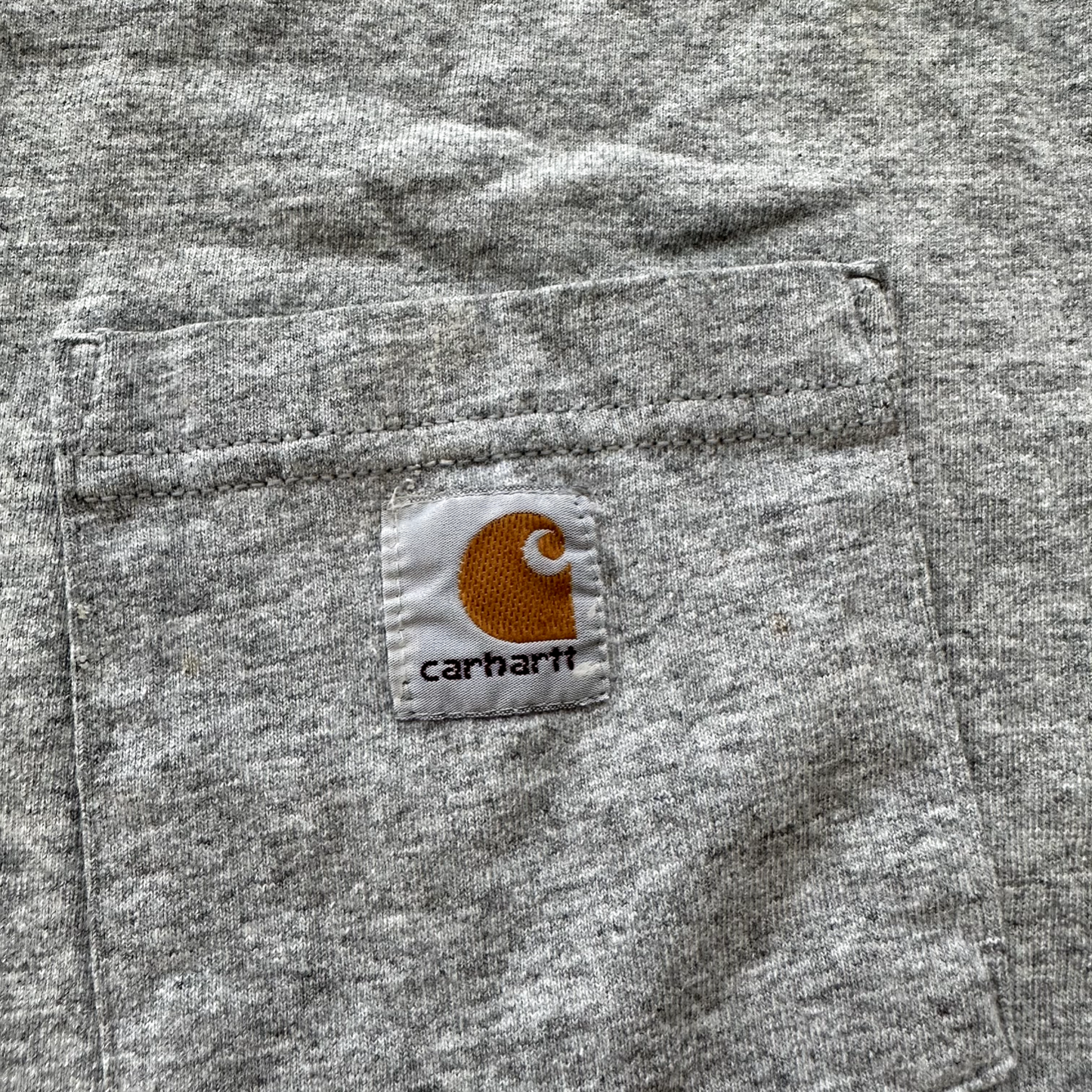 Carhartt Y2K Gray Pocket Vintage Style T Shirt Workwear Travis Scott Simple Cool