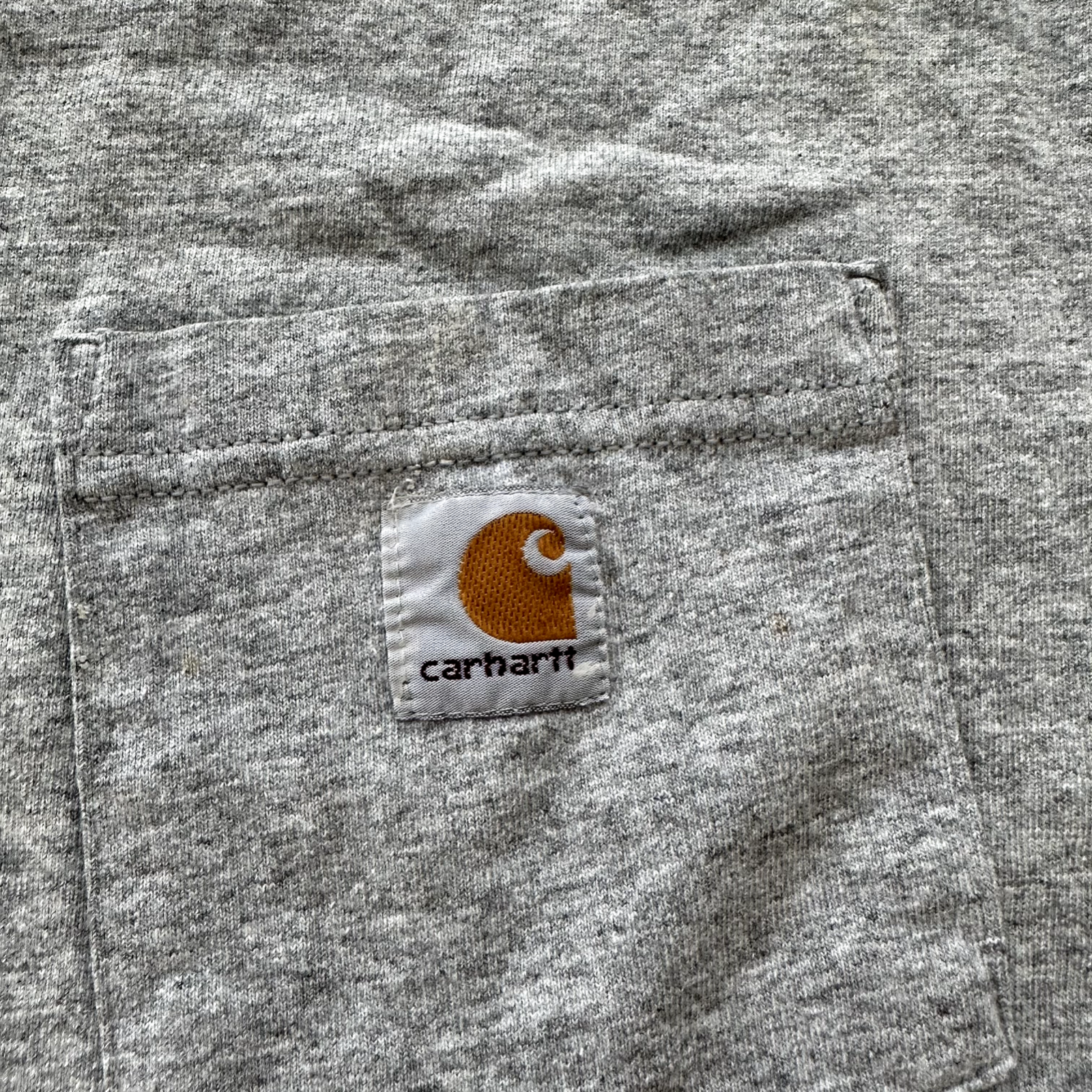 Carhartt Y2K Gray Pocket Vintage Style T Shirt Workwear Travis Scott Simple Cool