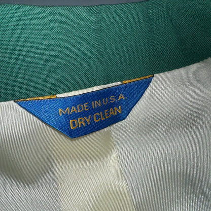 40L VTG Pendleton Mens Blazer Sport Coat Two Gold Button Jacket Green Suit Wool