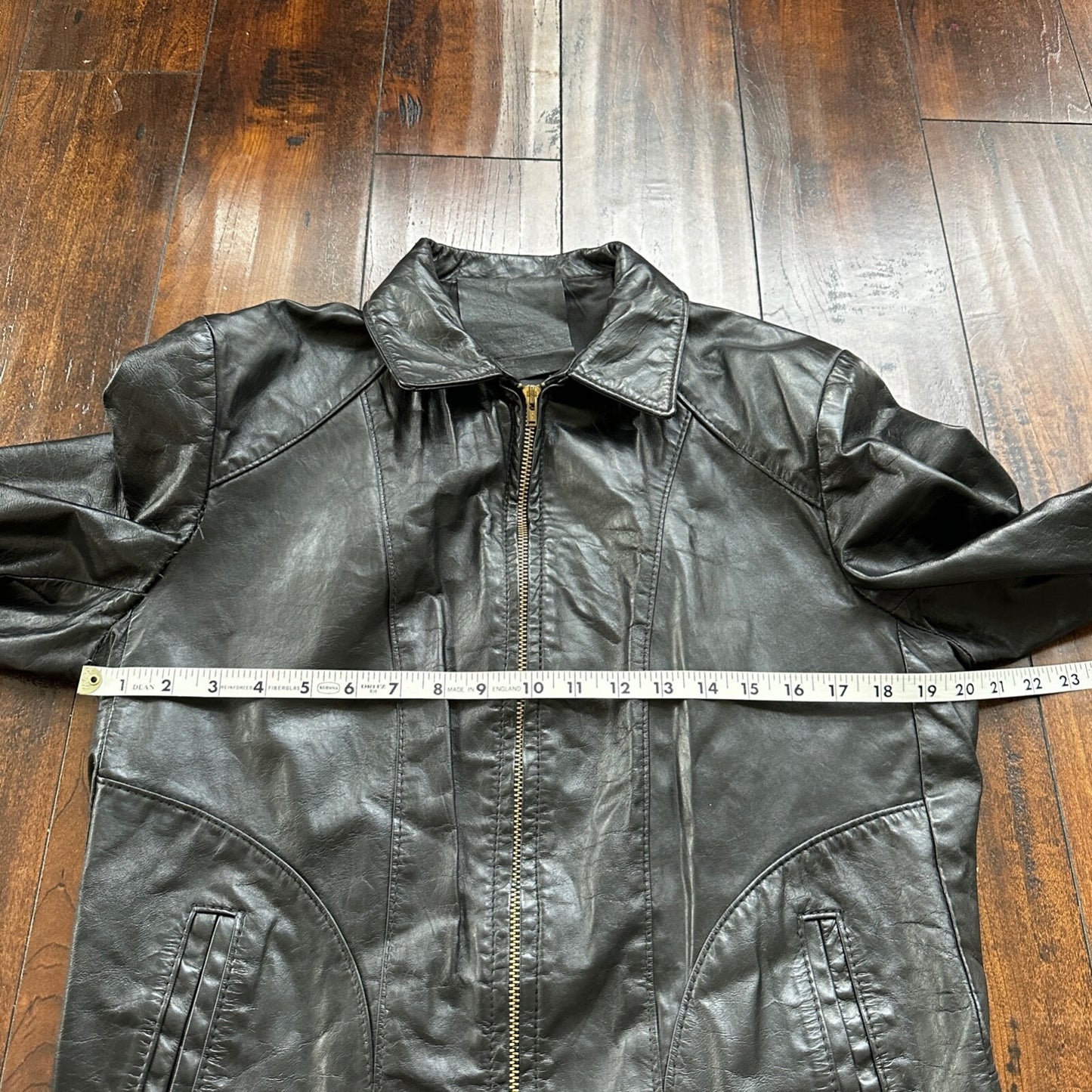 VTG 1950s Rockabilly Black Leather Talon Jacket Men 40 Zip 50s 60s 1960s Bike