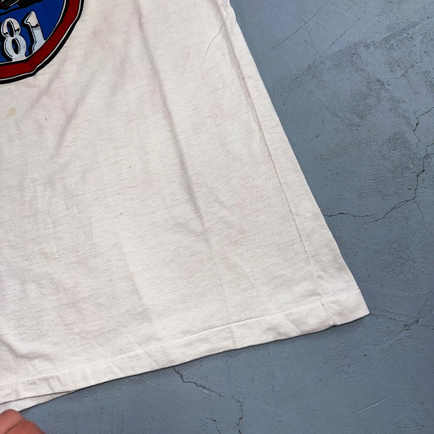 Hot Rods 1981 Motate Merced VTG T Shirt NSRA 80s V Neck Cut Cars Crazy Graphic