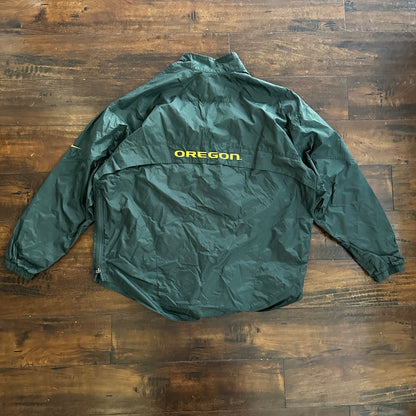 Vintage Nike Quarter Zip Windbreaker Jacket Nylon L Oregon Ducks Korea 90s Y2K