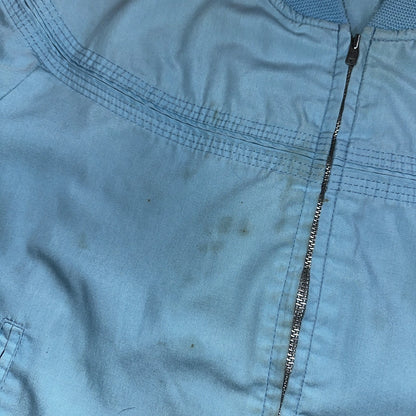 Vintage JC Penneys 70s Derby Jacket Sports USA Baby Blue Talon Bomber Large