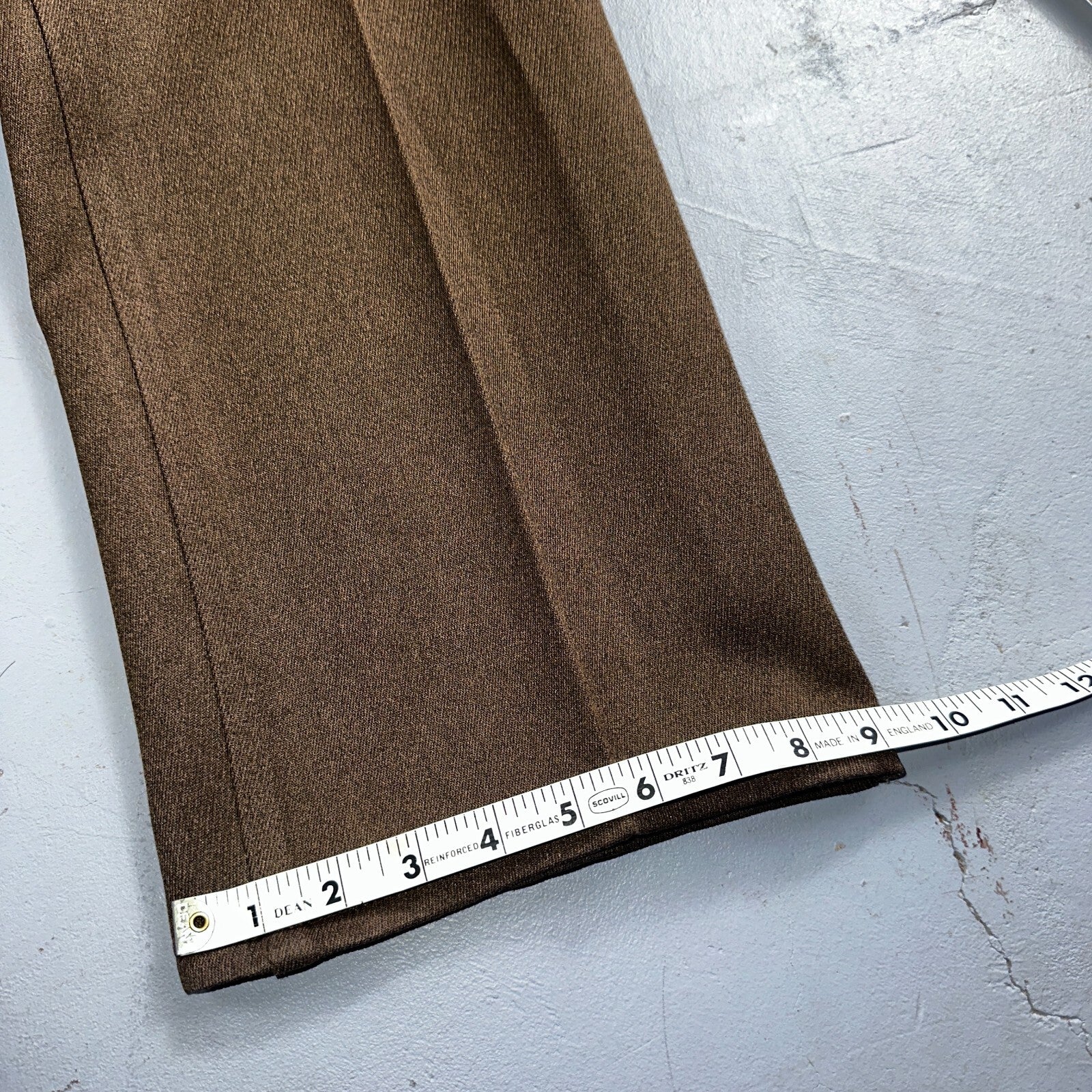 Levis 70s USA 517 36x30 Bootcut Pants Brown Polyester Slacks Vintage 35x30