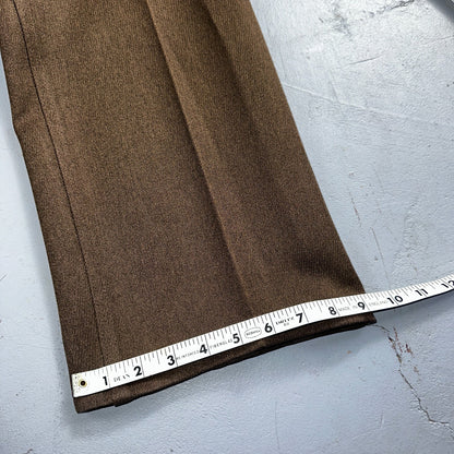 Levis 70s USA 517 36x30 Bootcut Pants Brown Polyester Slacks Vintage 35x30