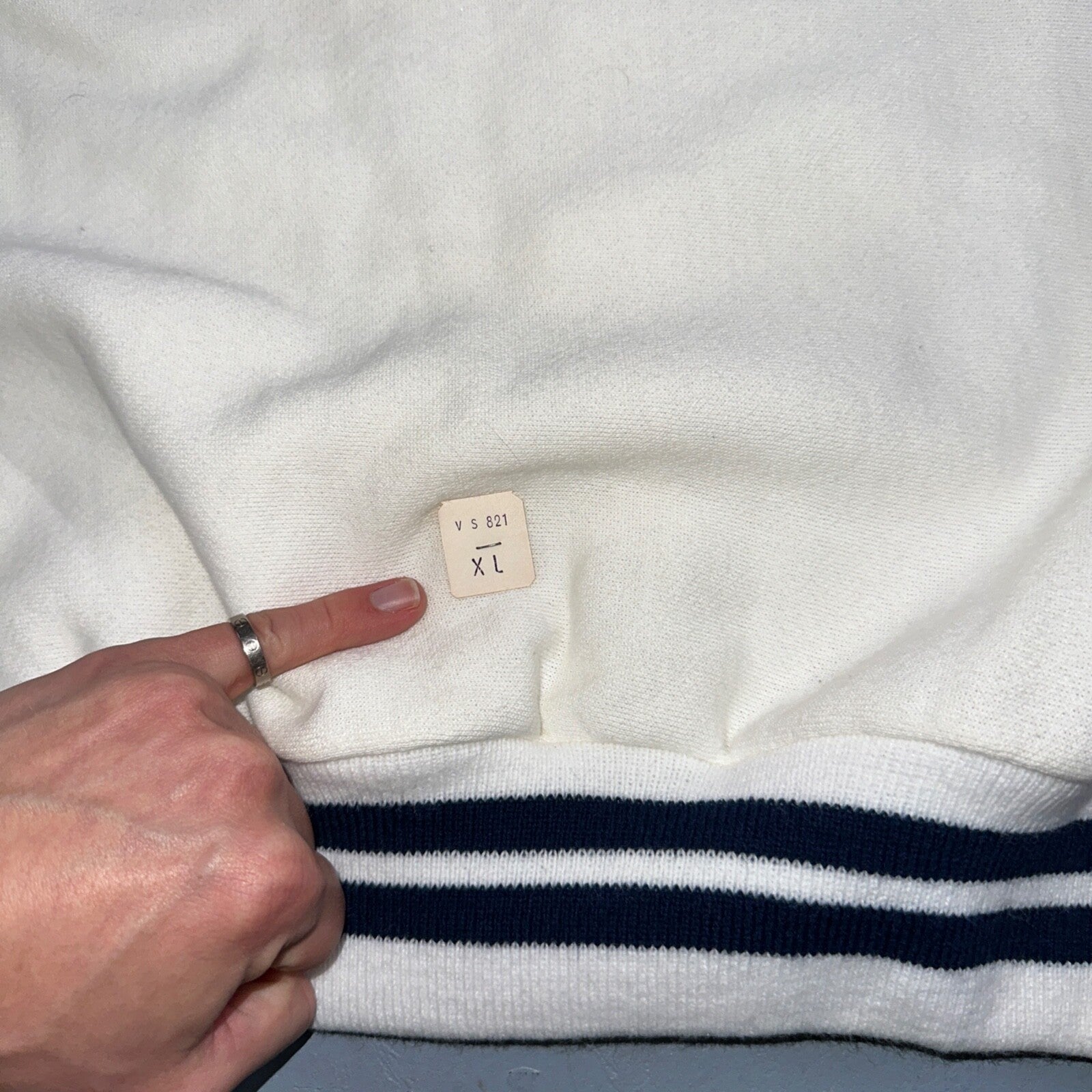 VTG NWT 90s New York Yankees Cliff Engle Knit White Baseball Sweater Mens XL USA