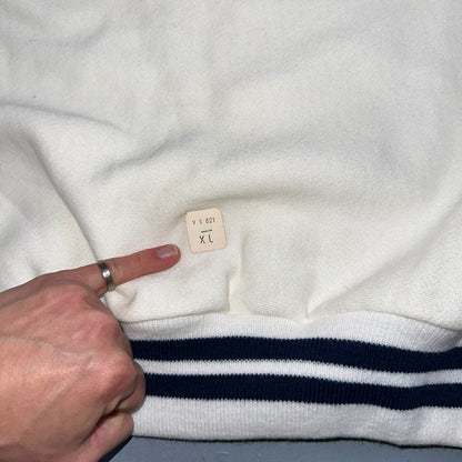 VTG NWT 90s New York Yankees Cliff Engle Knit White Baseball Sweater Mens XL USA