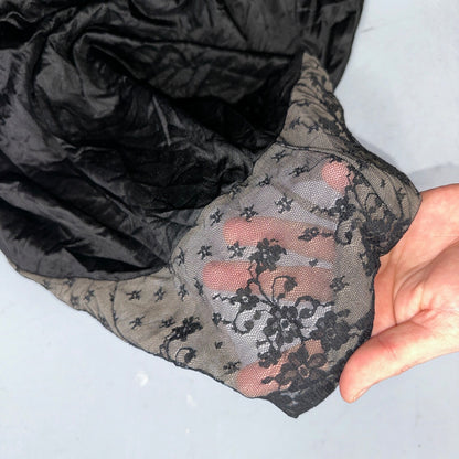 VTG Hydons 1970s Lingerie Slip Dress Sleepwear Full Sweep Nightgown Lace USA