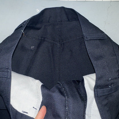 Levis 70s USA 517 36x32 Bootcut Pants Navy Blue Polyester Slacks Vintage 34x27