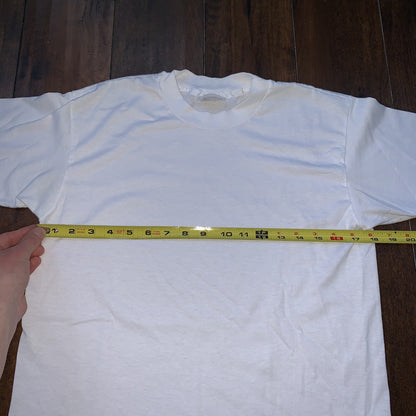 Hanes BLANK Vintage White T Shirt Mens 80s Essential Lot Of 6 Rap Single Stitch
