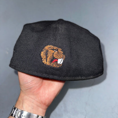VTG Oregon State Beavers Hat Black Orange Fitted 7 3/8 USA Made OSU Classic Cap