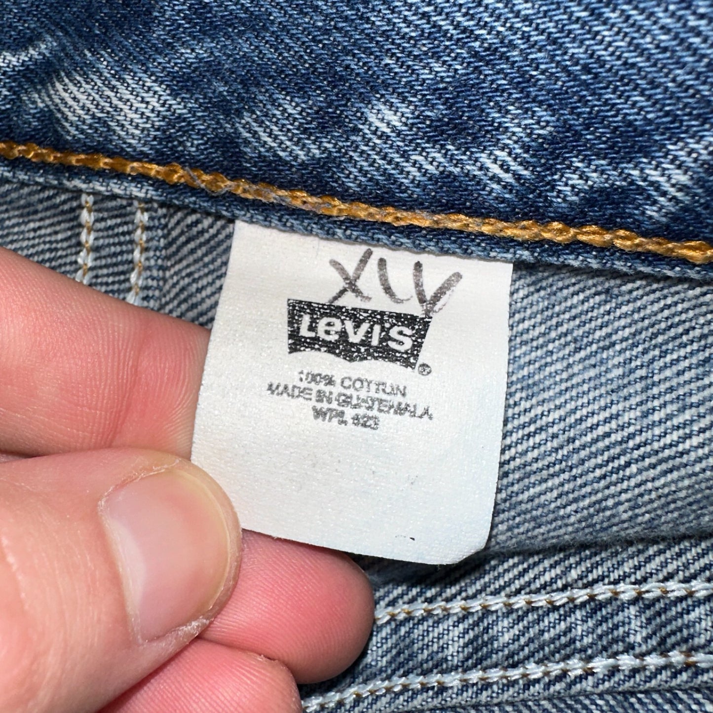 Levis 501 Vintage 90s XX Straight Leg Jeans Y2K Blue Med Wash 36x38 Act 34x33