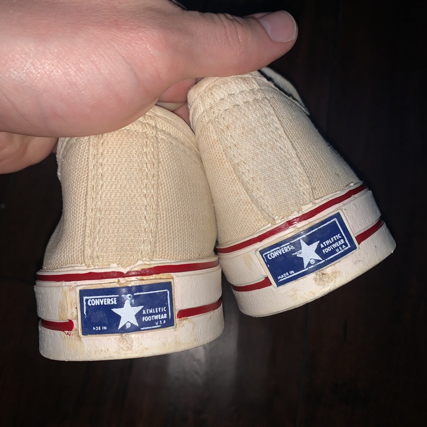 Vintage 60s 50s CONVERSE Chuck Taylor All Star Blue Label White 7 Low RARE USA