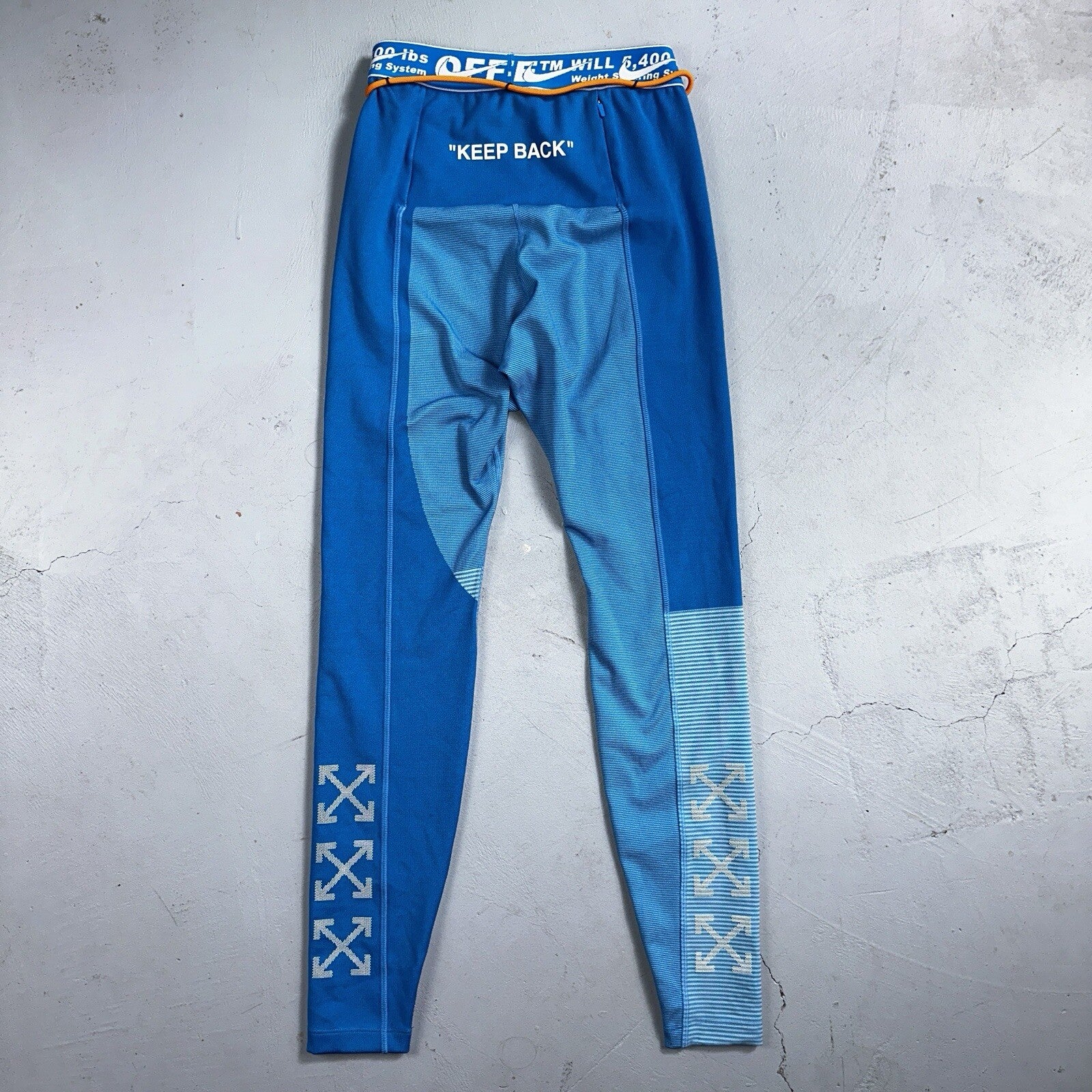 OFF-WHITE  x NIKE Training Leggings Tape Band Sweatpants Small Virgil Abloh Gym