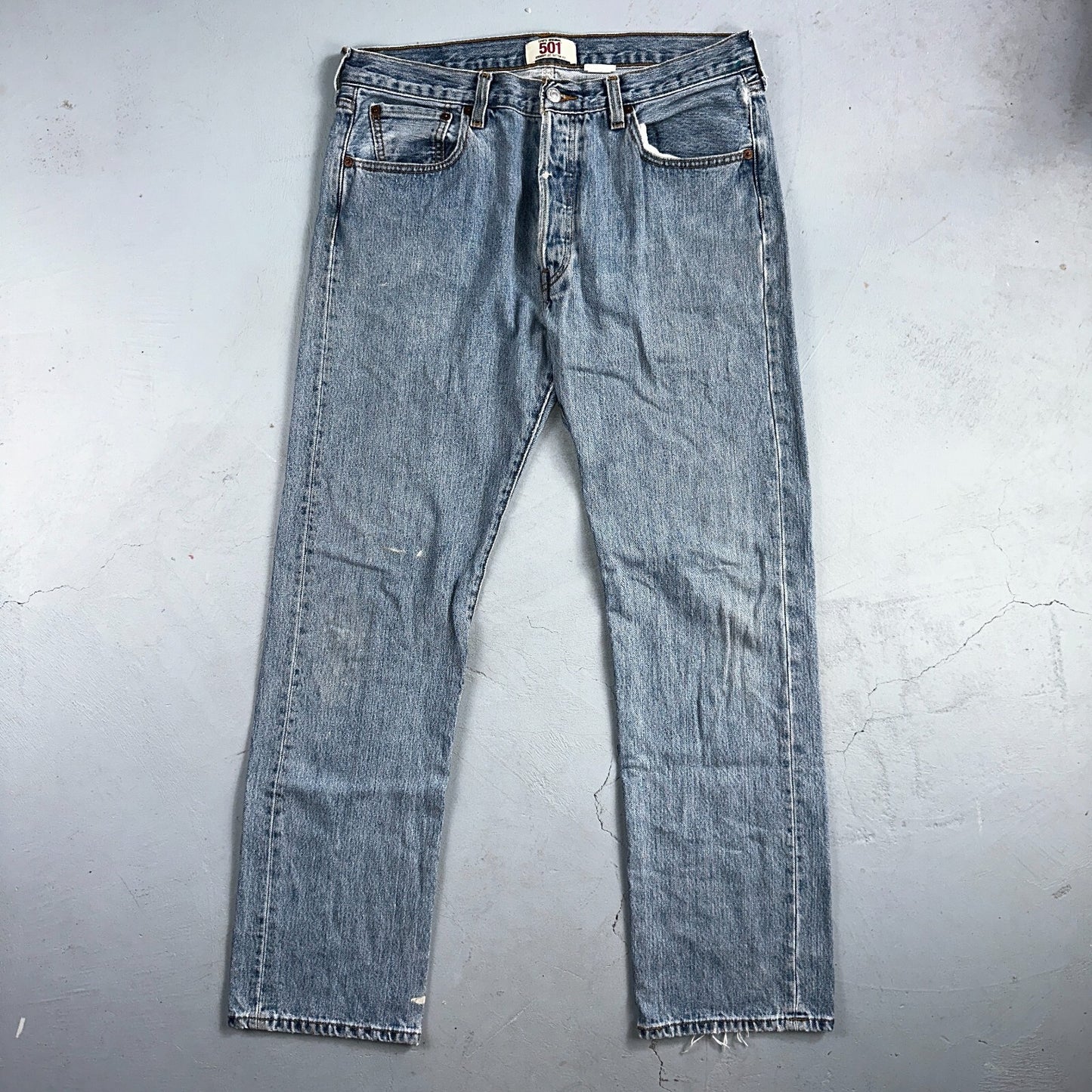 Levis 501 Vintage Y2K XX Straight Leg Jeans Blue Light Wash 34x32 Act 34x31