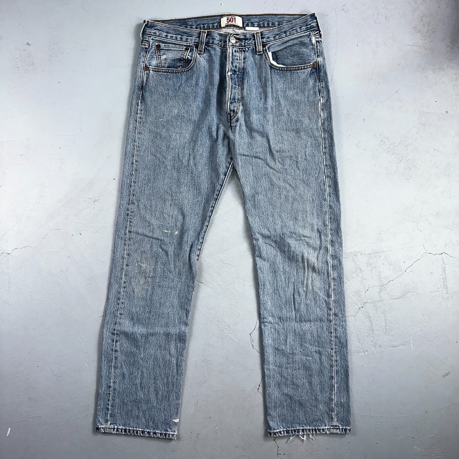 Levis 501 Vintage Y2K XX Straight Leg Jeans Blue Light Wash 34x32 Act 34x31