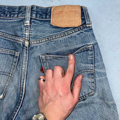 Levis 501 Big E Vintage 60s Redline Selvedge USA XX 1960s Jeans Act 24x27