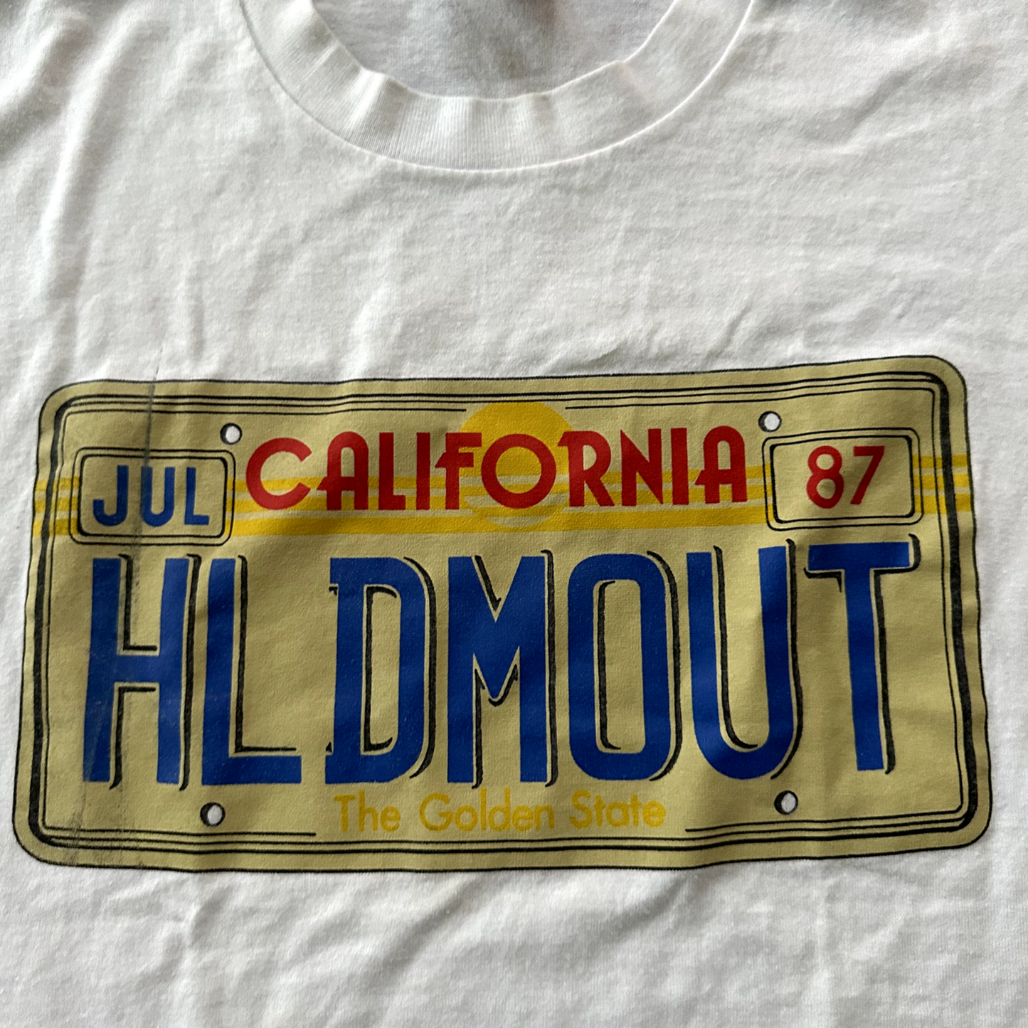 Nike License Plate California Vintage T Shirt USA 80s Grey Tag Rare Travel Rap