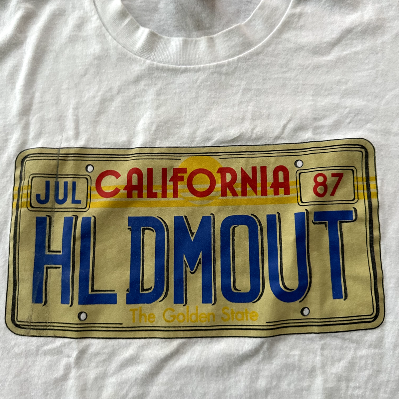 Nike License Plate California Vintage T Shirt USA 80s Grey Tag Rare Travel Rap