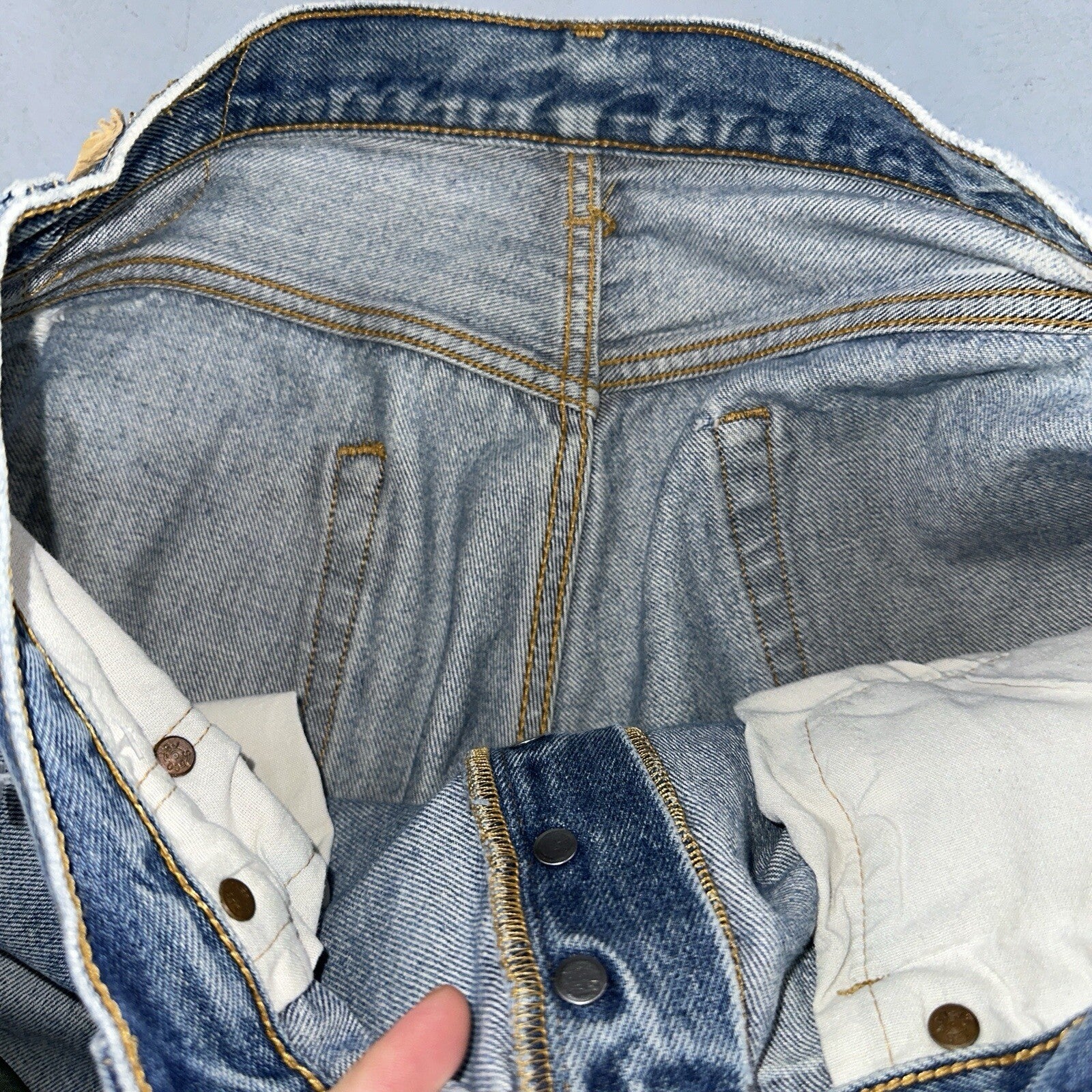 Levis 501 Vintage 90s Mexico Straight Leg Jeans 36x34 Y2K Light Wash Act 35x30