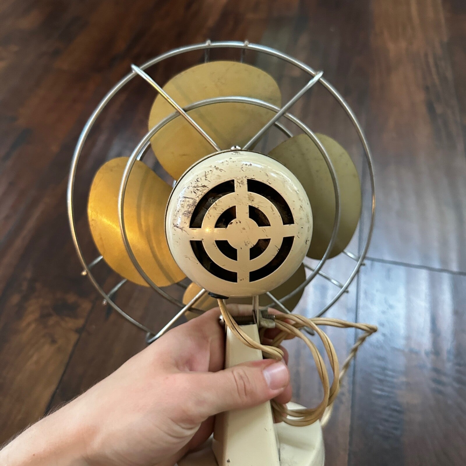 VINTAGE KNAPP MONARCH JACK FROST PORTABLE FAN DIA 1940'S USA Metal TESTED