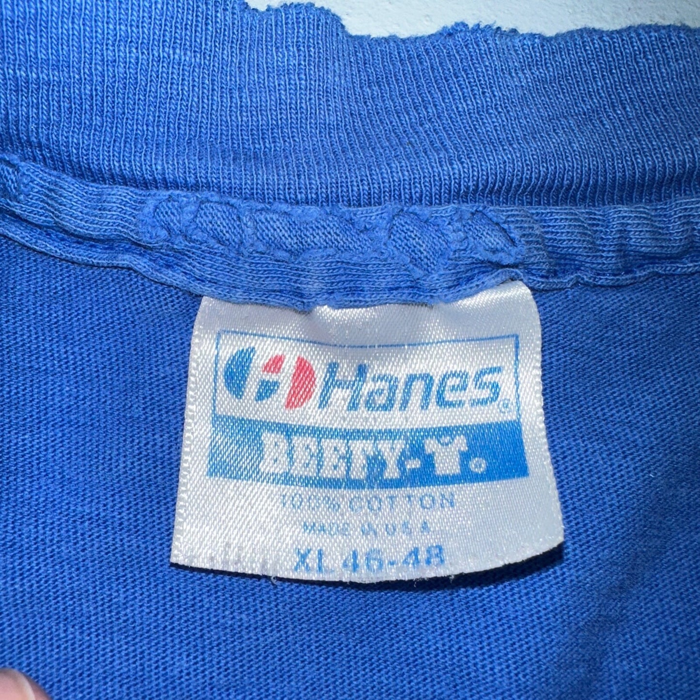 Lopez Island Washington Hanes Beefy XL VTG T Shirt Blue Catch The Wave Driving