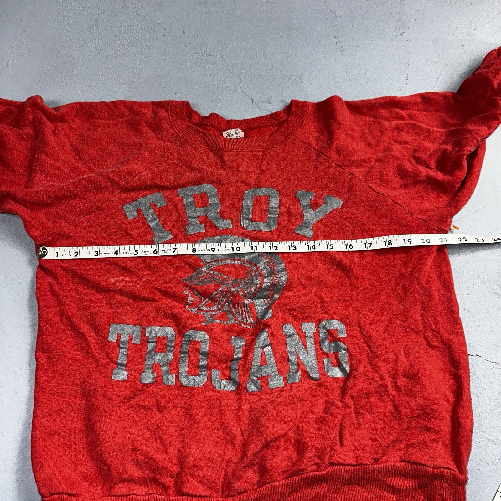 Champion USA Vintage 80s US Sweatshirt Warmup Troy Trojans Football College