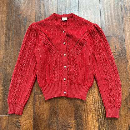 Vintage Hurni Austria Women's Cardigan Sweater 1960s Rockabilly Knit