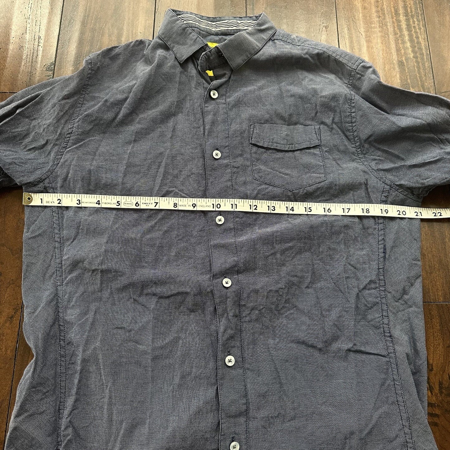 Descendant Of Thieves Shirt Mens Large Button Up Black White Stripe Casual Adult